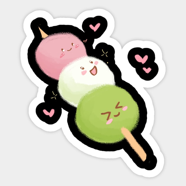 Japanese sweets dango - ODANGO Sticker by Evedashy